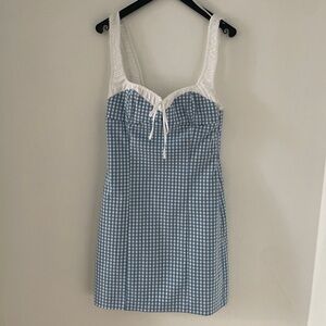 Zara Blue and White Checkered dress